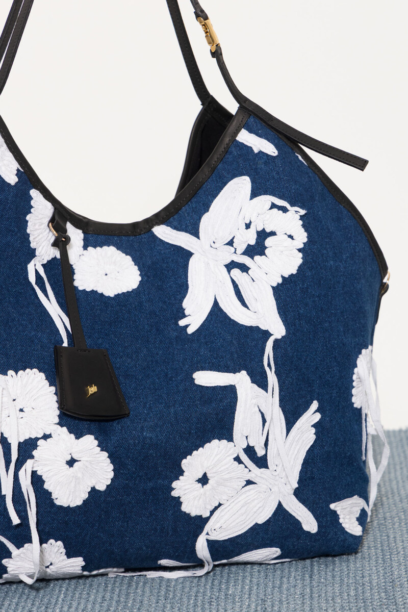 BOLSO OLI FLOWERS Azul