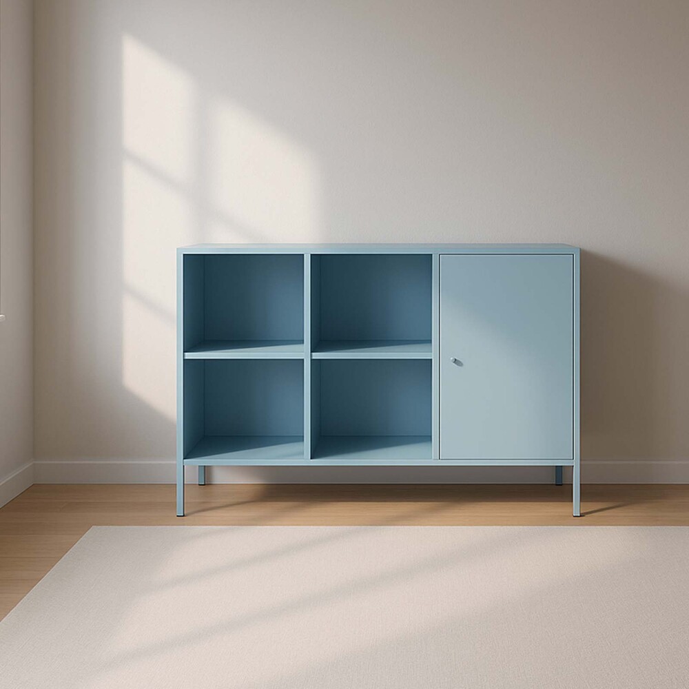 APARADOR 1P 4E METAL CELESTE OLIVIA