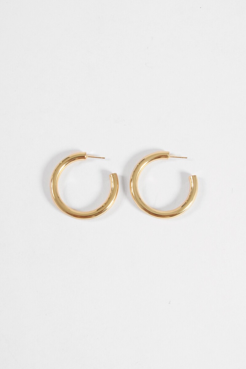 Aros curvos 4 cm acero dorado