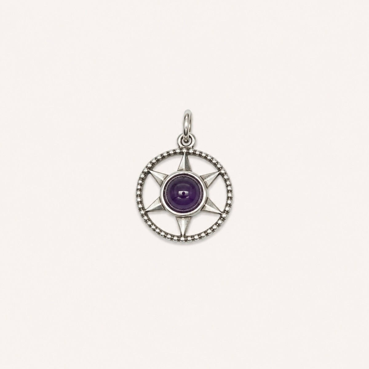 Dije Star Amatista - Plata 925 