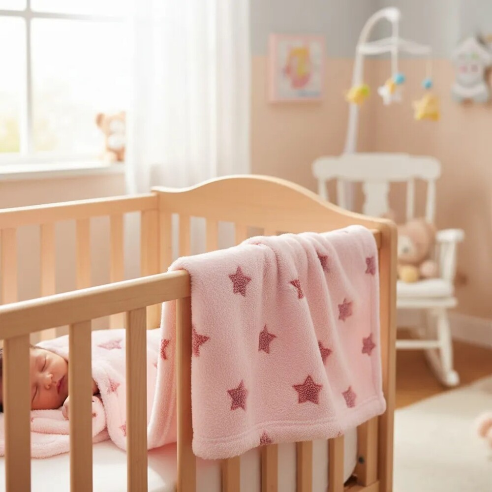 Manta estrellas BUBA clasica rosa