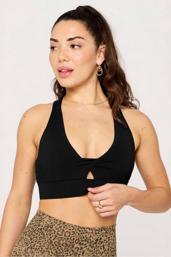 Top Oasis Twist Sports Bra Mujer Black