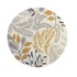 Individual Impermeable Circular Estampa Mostaza