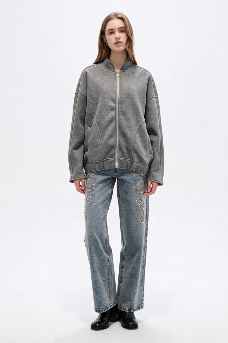 Campera Miukas - Gris Melange 
