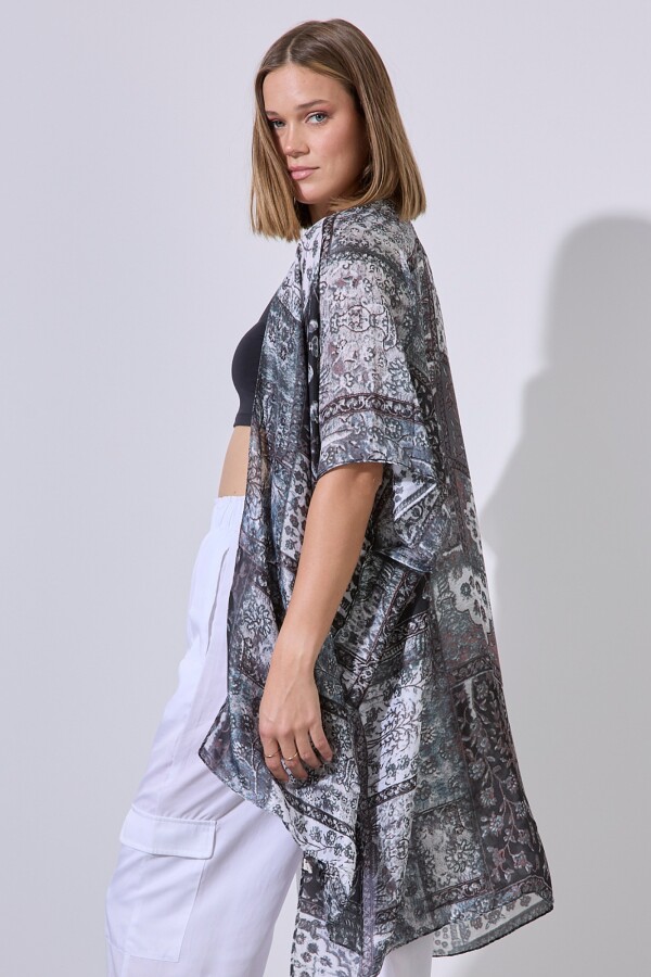 Kimono Print MULTI/GRIS