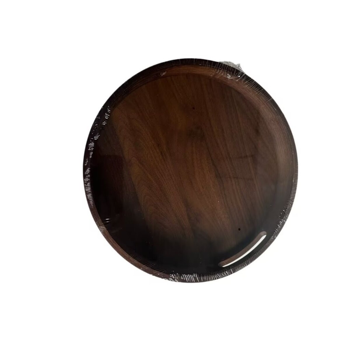 BANDEJA DE MADERA CON ASA D30x5CM OSCURO 