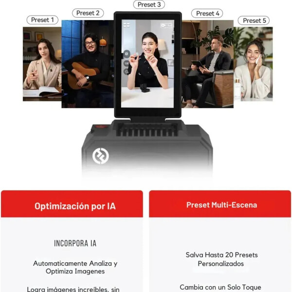 Cámara Para Streaming 4k Con Ia Y Pantalla Táctil CAMARA STREAMING HOLLYLAND VENUSLIV AIR