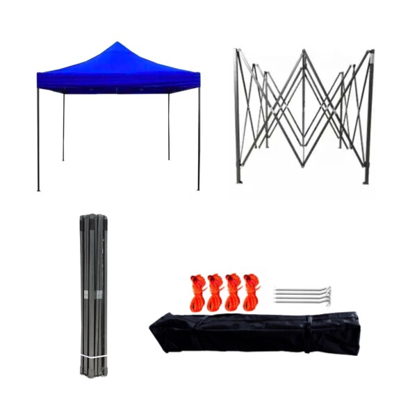 Gazebo Plegable 3x3 Para Playa o Jardín Autoarmable Color Azul Gazebo Plegable 3x3 Para Playa o Jardín Autoarmable Color Azul
