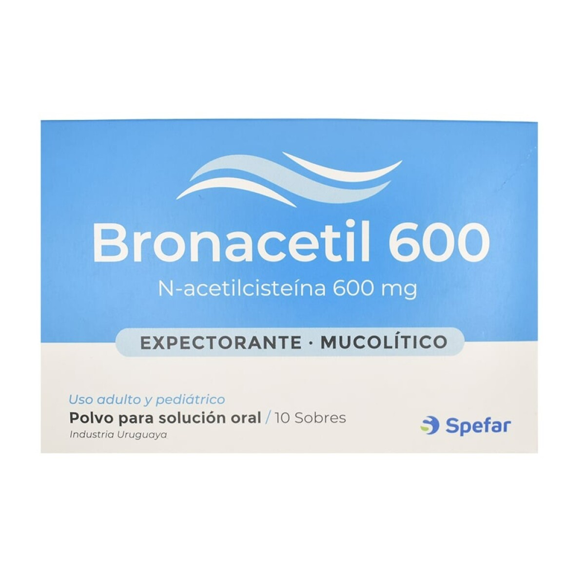 Bronacetil 600 Mg 10 Sobres Mucolítico Expectorante 