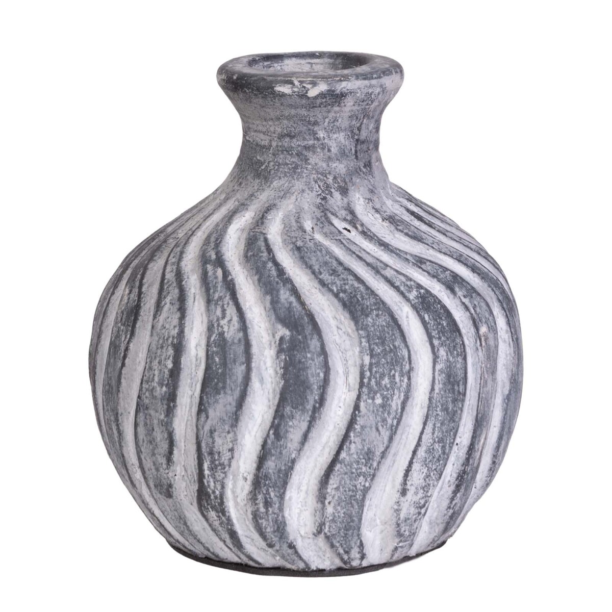 JARRÓN ZAG 33.073.087 - CERAMICA BLANCO NEGRO/BLANCO 