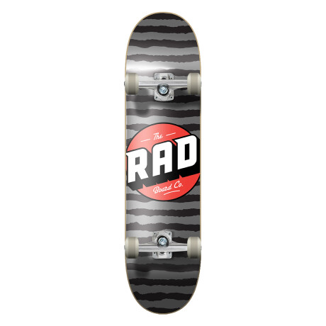 Skate Completo Rad Stripes 8.0" - Grey/Red Skate Completo Rad Stripes 8.0" - Grey/Red