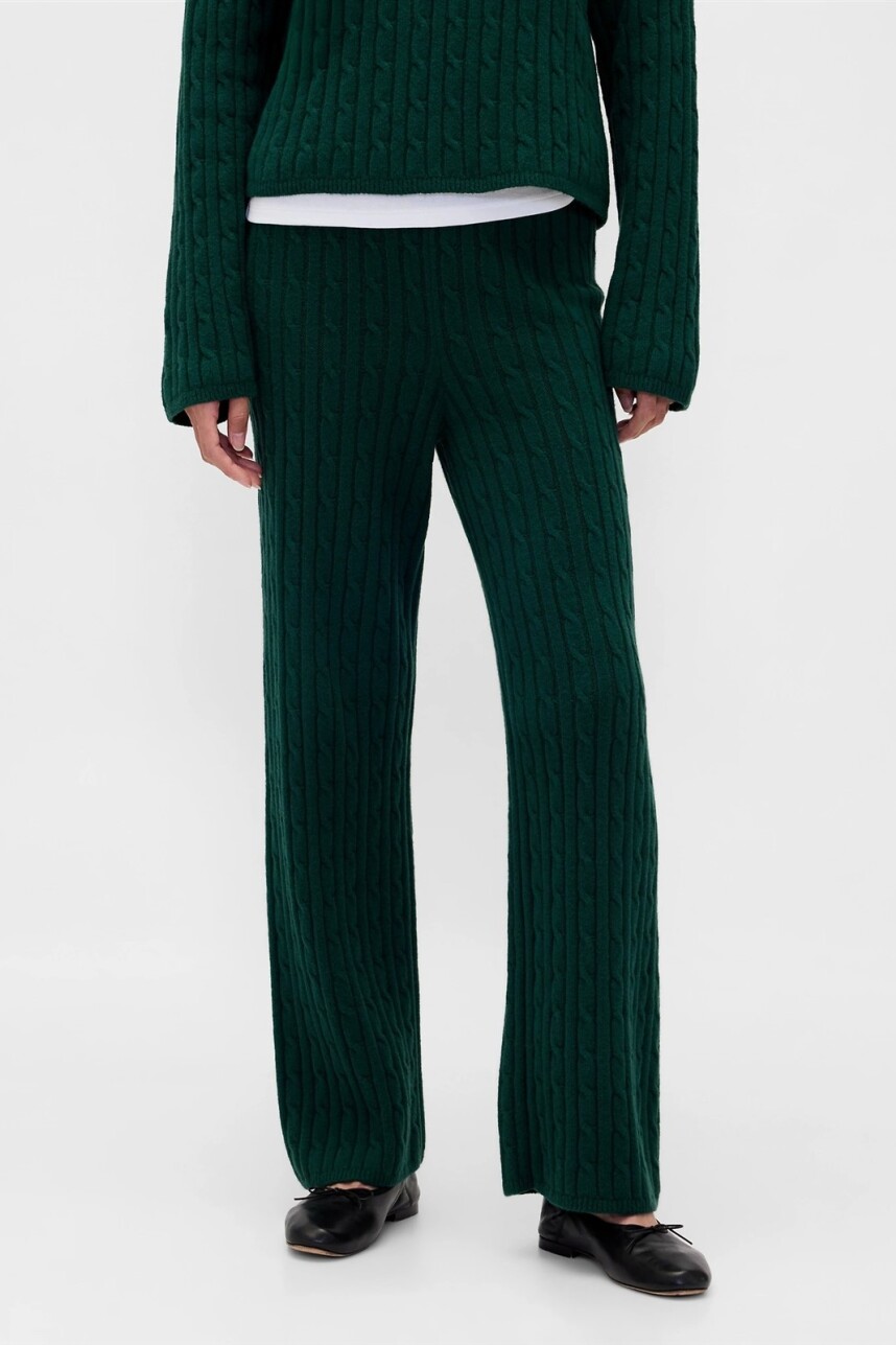 Pantalón Cashsoft Cable Mujer Evergreen Glamour