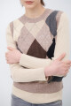 CHALECO ROMBOS BEIGE