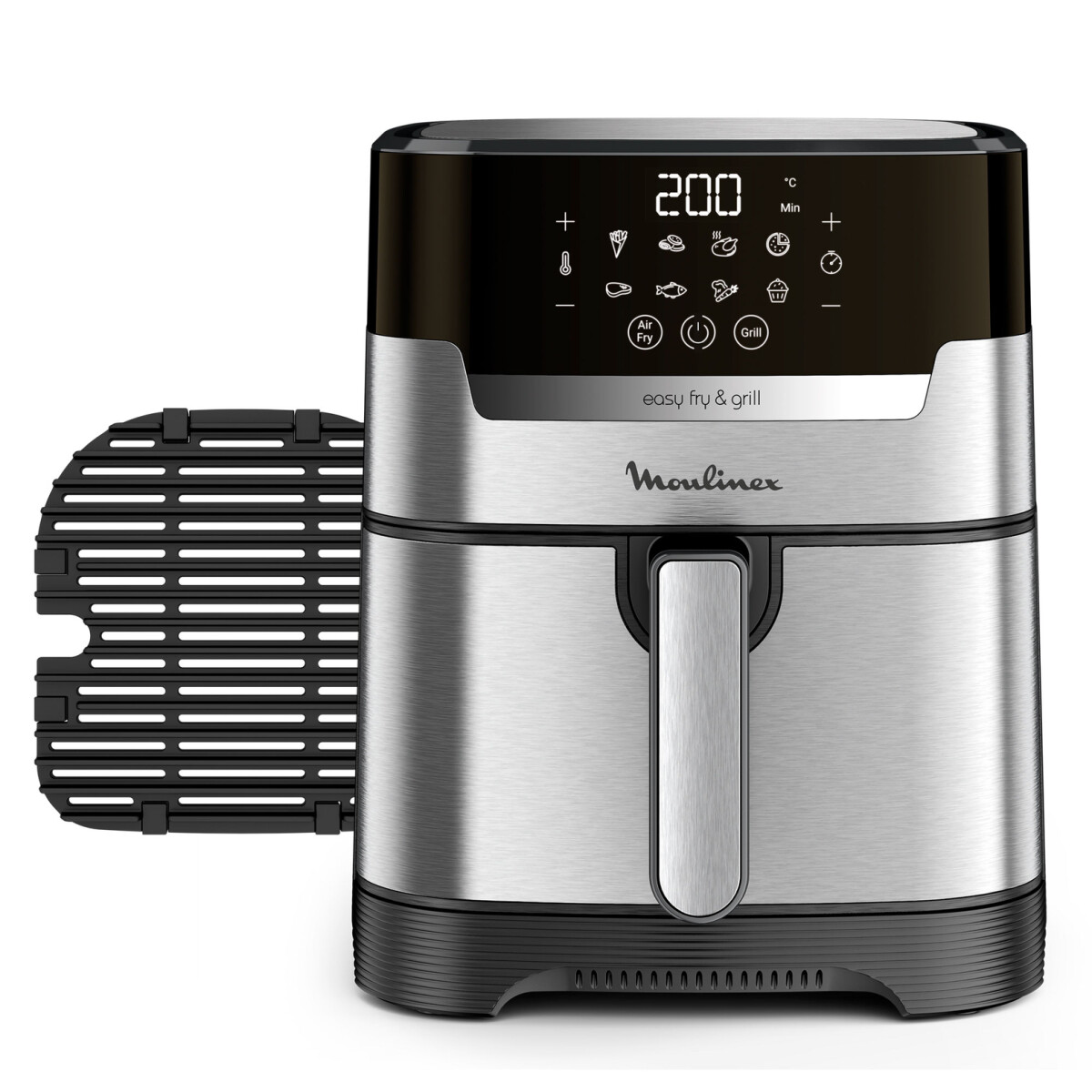Freidora de Aire MOULINEX, Easy Fry & Grill 4,2L, Digital, Inox XL 8 PROGRAMAS 16 FUNCIONES 