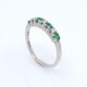 Anillo en oro 18k blanco esmeraldas y brillantes Anillo en oro 18k blanco esmeraldas y brillantes