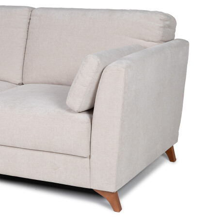 Sofá Capri - Tela Microfibra - 2 cuerpos Kruger 02-152 (Beige)