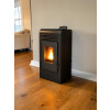 Calefactor Selma a pellet WiFi - con Kit de techo 8kW Negro