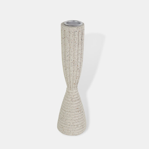 PORTA VELA CERAMICA BEIGE CL COMB 4X19.5CM Unica