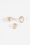 Set de anillos bold dorado