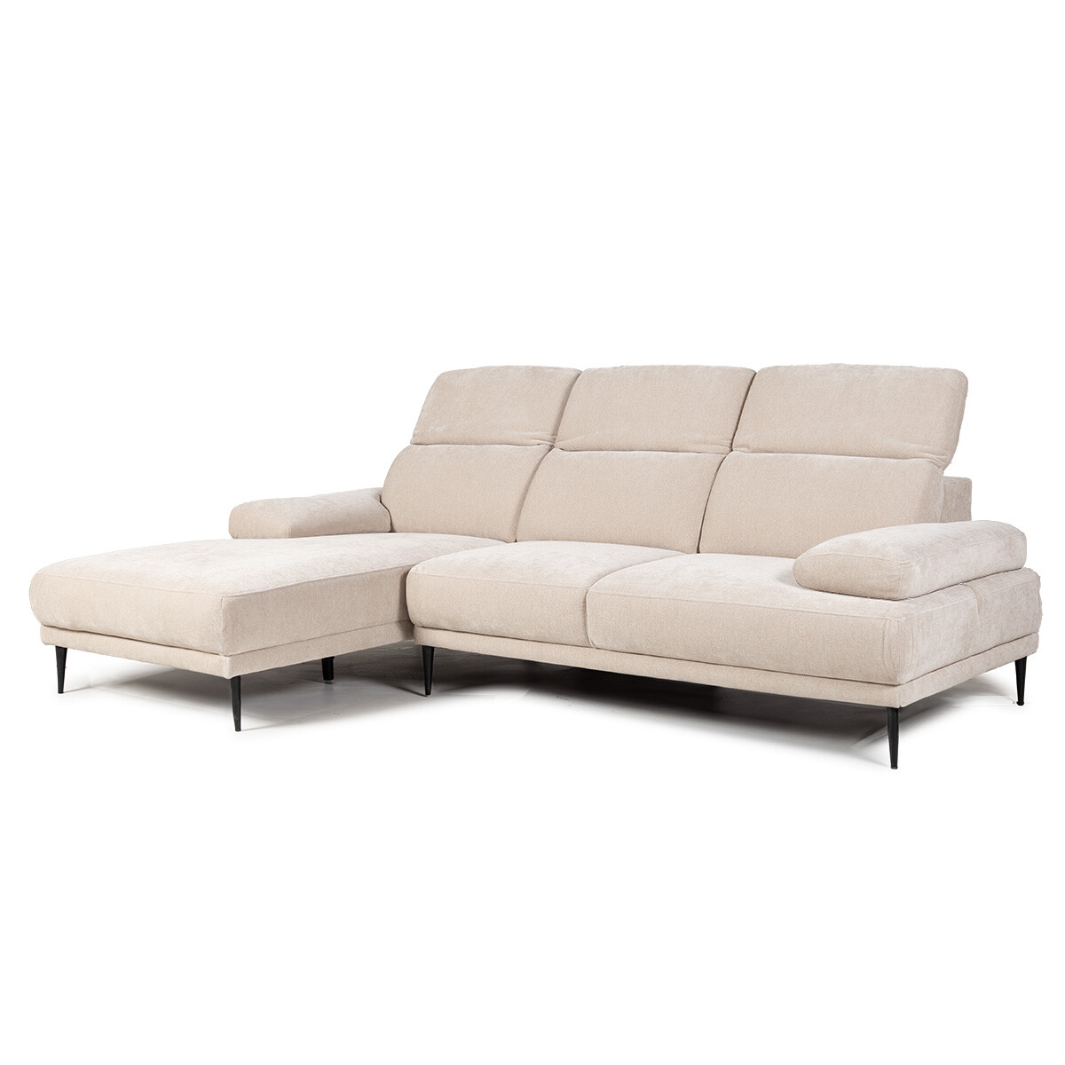 Rinconera Allegra- Tela Microfibra - Chaise Izquierdo - 6686-4 Beige 