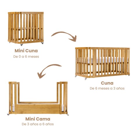 CUNA 3EN1 MADERA NATURAL-BEIGE ELISE