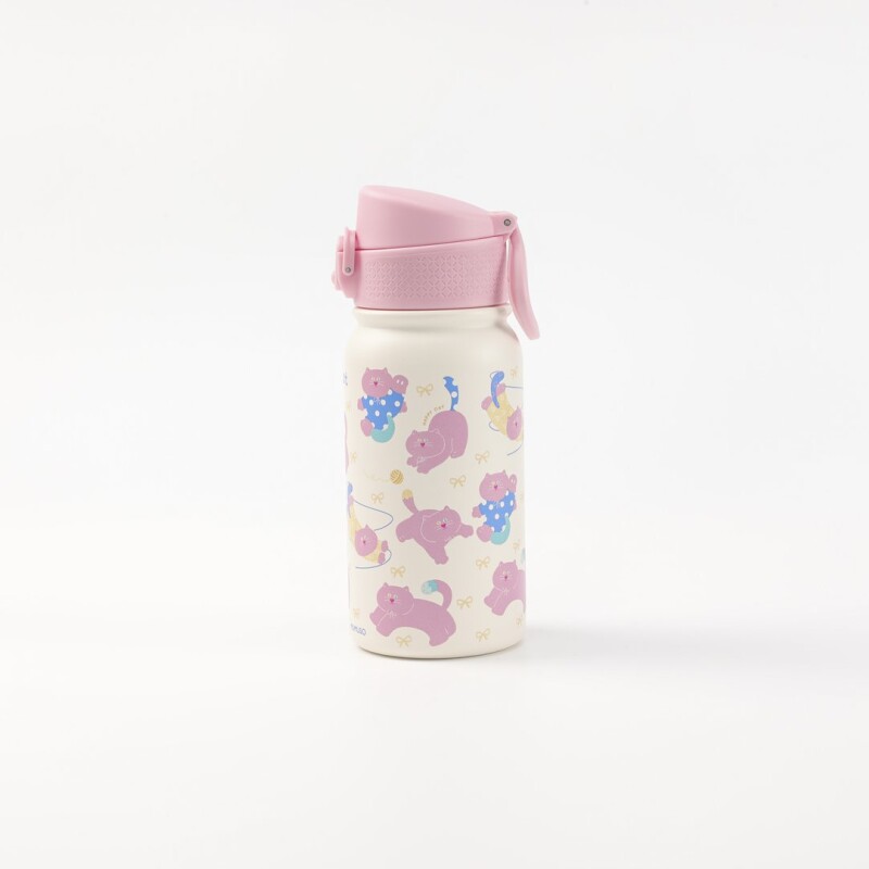 BOTELLA TÉRMICA INFANTIL GATO MIMI CON TAPA FLIP (350 ML / ROSA) BOTELLA TÉRMICA INFANTIL GATO MIMI CON TAPA FLIP (350 ML / ROSA)