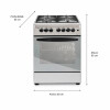 Cocina Combinada James 4 Hornallas Inox C 225 G2 - INOX (TQ) Cocina Combinada James 4 Hornallas Inox C 225 G2 - INOX (TQ)