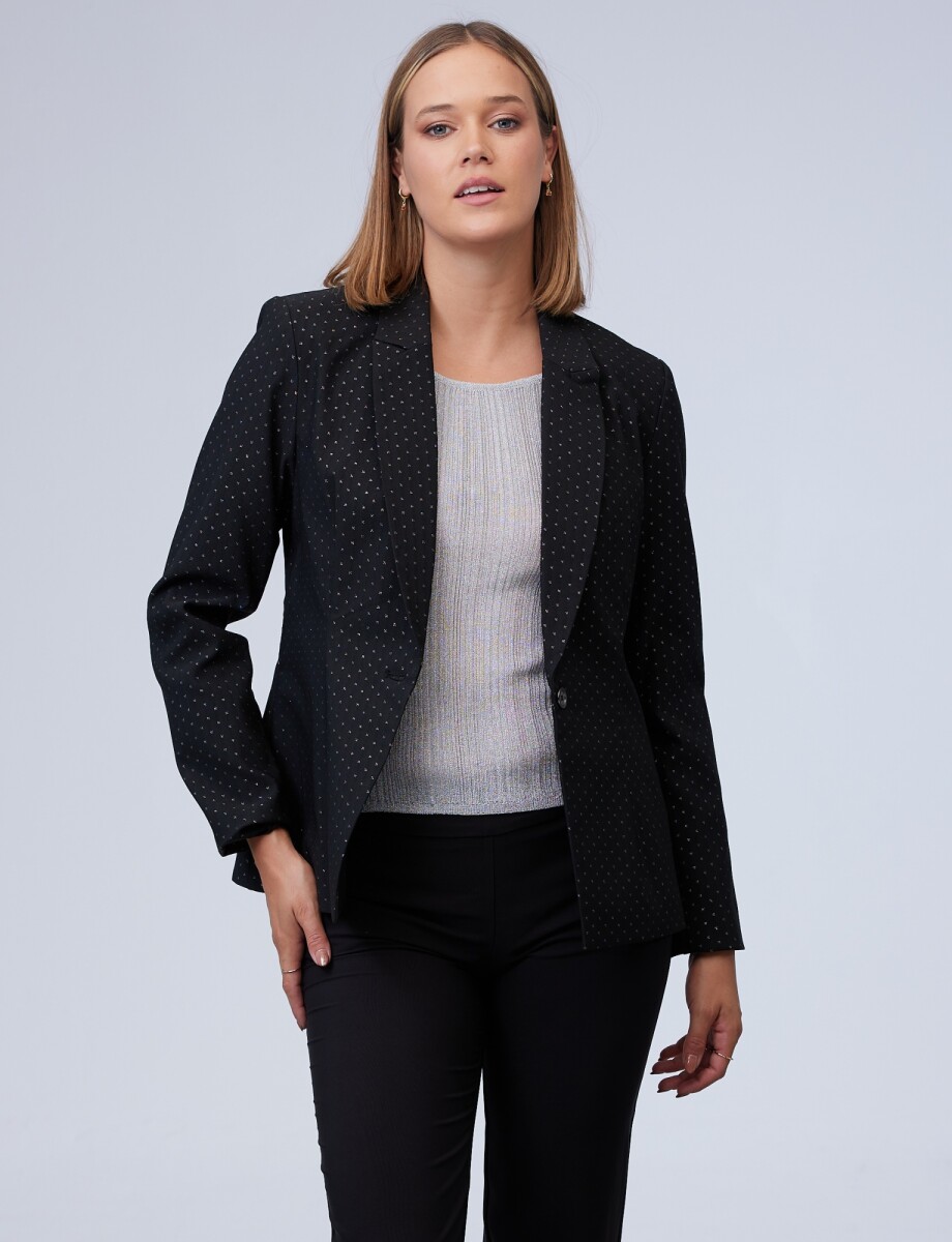 Blazer Lurex - Negro/plateado 