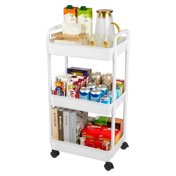 CARRITO ORGANIZADOR MULTIUSO CON RUEDAS PLASTICO - 3 NIVELES CARRITO ORGANIZADOR MULTIUSO CON RUEDAS PLASTICO - 3 NIVELES