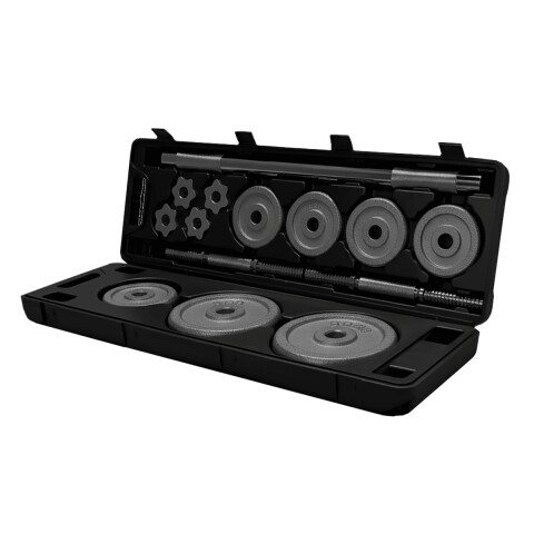 Valija De Mancuernas Y Barra 30Kg Hammertone Athletic Negro
