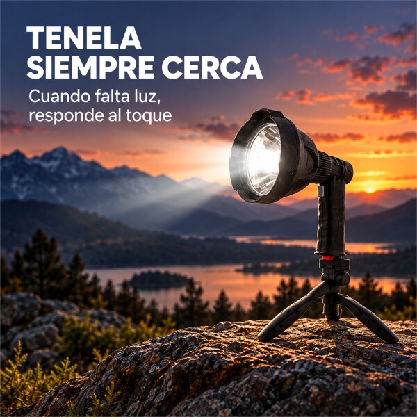Foco Faro Tipo Mulita 10 Watts Recargable Linterna Tripode Foco Faro Tipo Mulita 10 Watts Recargable Linterna Tripode