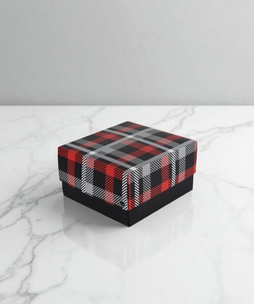 Caja laminada Caja Escocesa - 15x16x9 cm