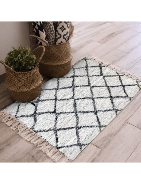 ALFOMBRA 50x80CM ONDAS BLANCO Y NEGRO ALFOMBRA 50x80CM ONDAS BLANCO Y NEGRO