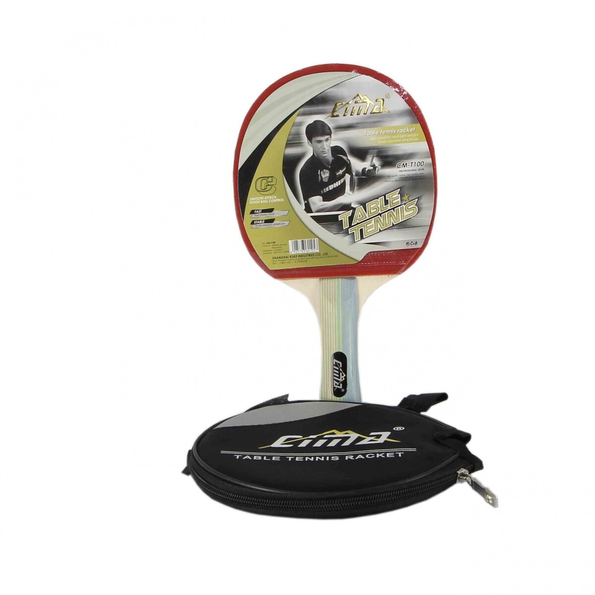 Macri Paletas de Ping Pong c/Estuche 47741 - Rojo 