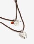 Collares Cortos Limited Edition Collar Multilayer Con Corazón - Plateado