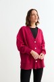Cardigan oversized FUCSIA
