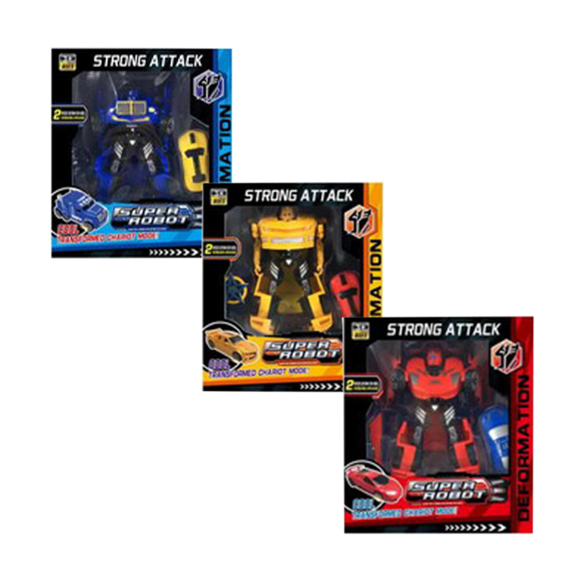 Juguete Auto Y Robot 28 cm Color Surtido 