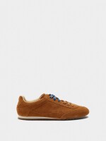 Zapatillas De Piel Monocromática camel