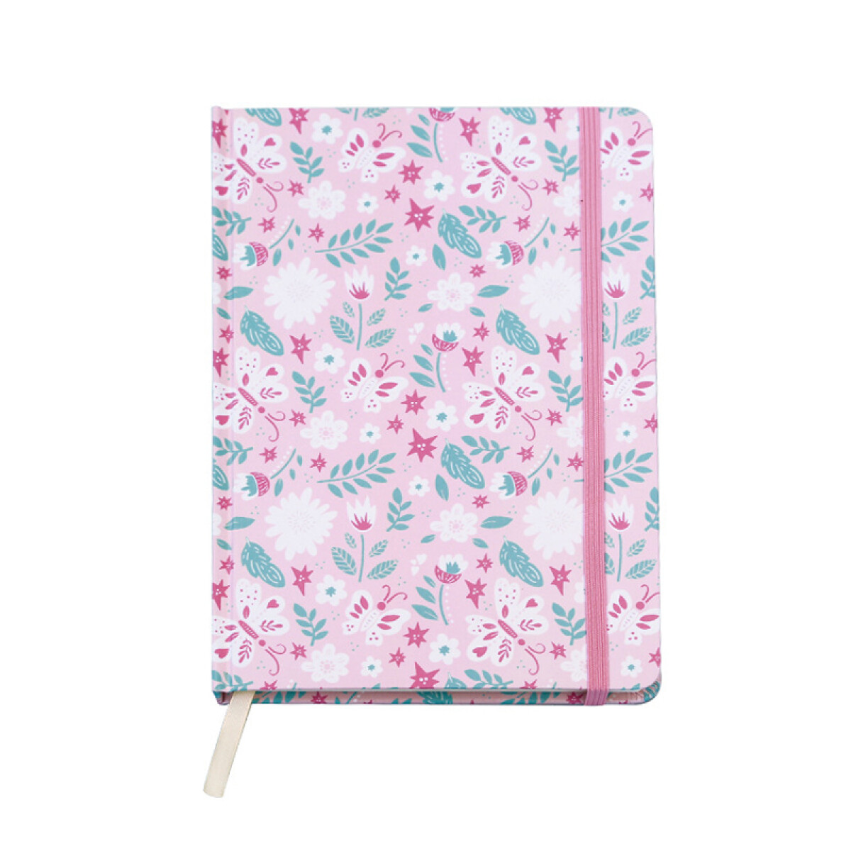 Libreta A5 De Tapa Dura - Estampa De Mariposa 