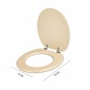 Tapa inodoro Beige en MDF con herraje metálico Tapa Inodoro Beige En Mdf Con Herraje Metálico