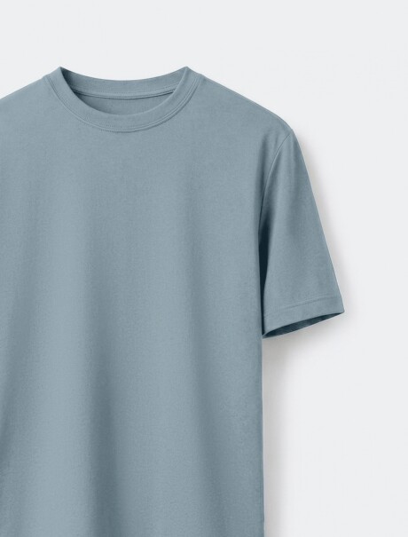 CAMISETA MANGA CORTA SLIM CELESTE