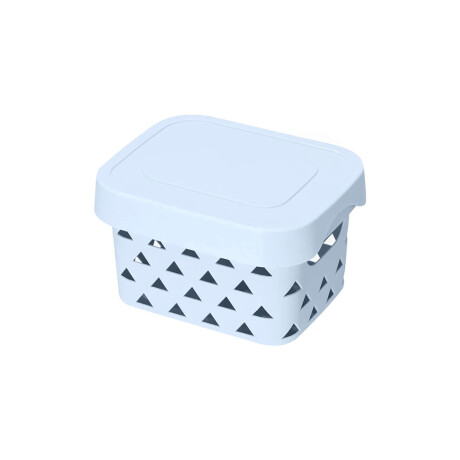 Organizador con tapa S celeste