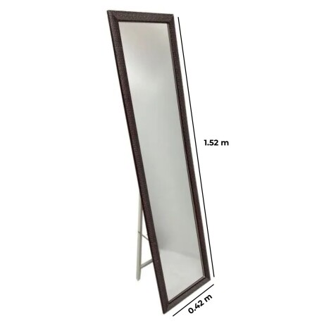 Espejo con Pie de Metal y Marco Texturizado 152x42cm Negro/Dorado