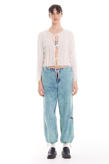 Jean Parachute Washed Acqua