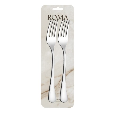 SET X2 TENEDOR DE MESA 20.5CM ACERO ROMA SET X2 TENEDOR DE MESA 20.5CM ACERO ROMA
