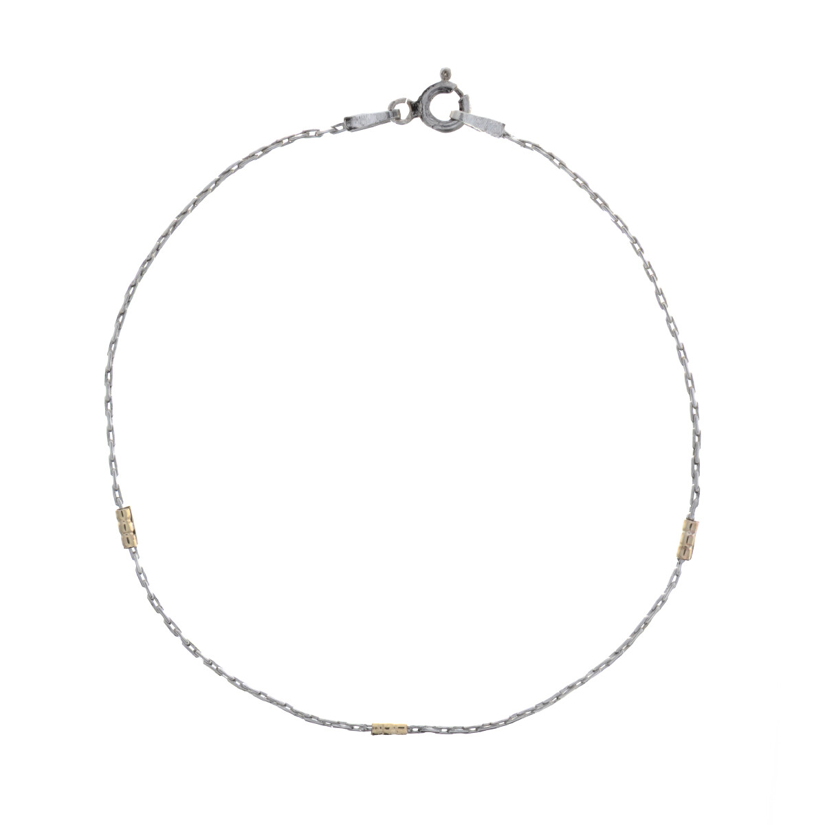 Pulsera de Plata 925 y Double oro 18 Ktes 