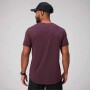 Polo Manga Corta The 24-7 Tee Curved Hem Hombre Oxblood