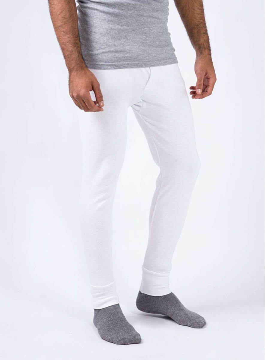 Calzoncillo largo interlock - Blanco 