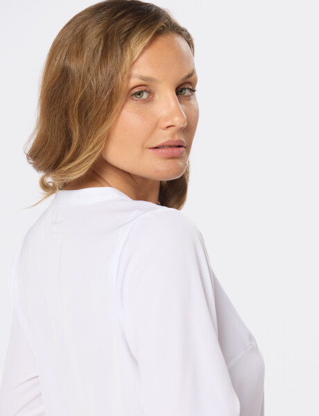 BLUSA CUELLO MAO Blanco