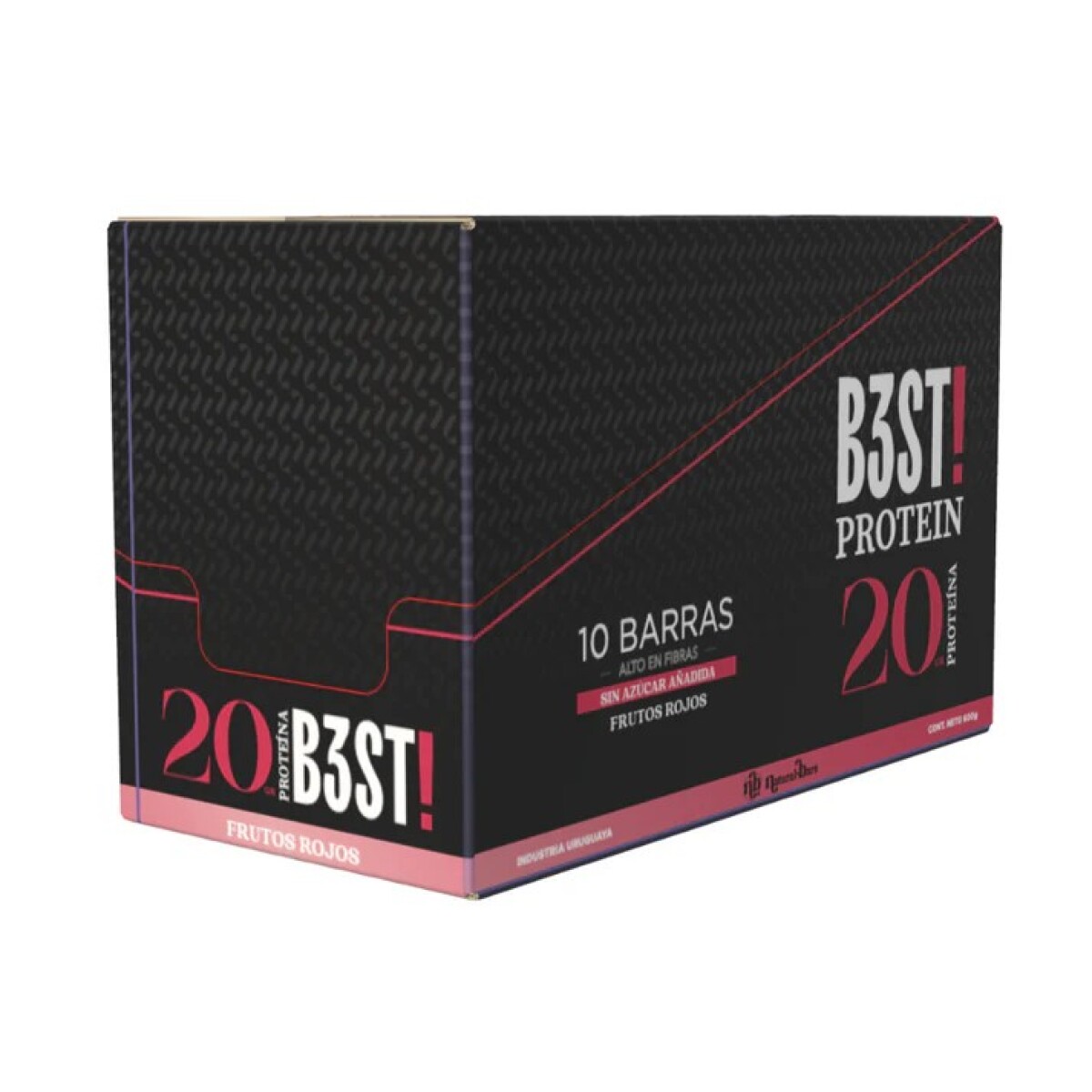 Barra B3st Protein Caja X10 NB - Frutos rojos 